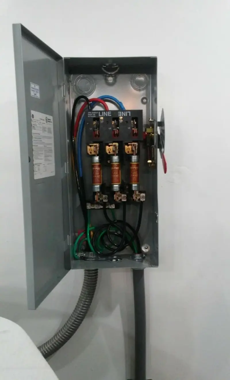 Three-phase disconnect switch installed for Electrical Wiring & Rewiring in Johnston
